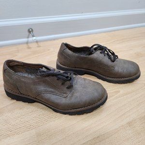 Born BOC Brogues Brown Oxford Comfort Derby Faux Leather Academia Shoes Womens 7